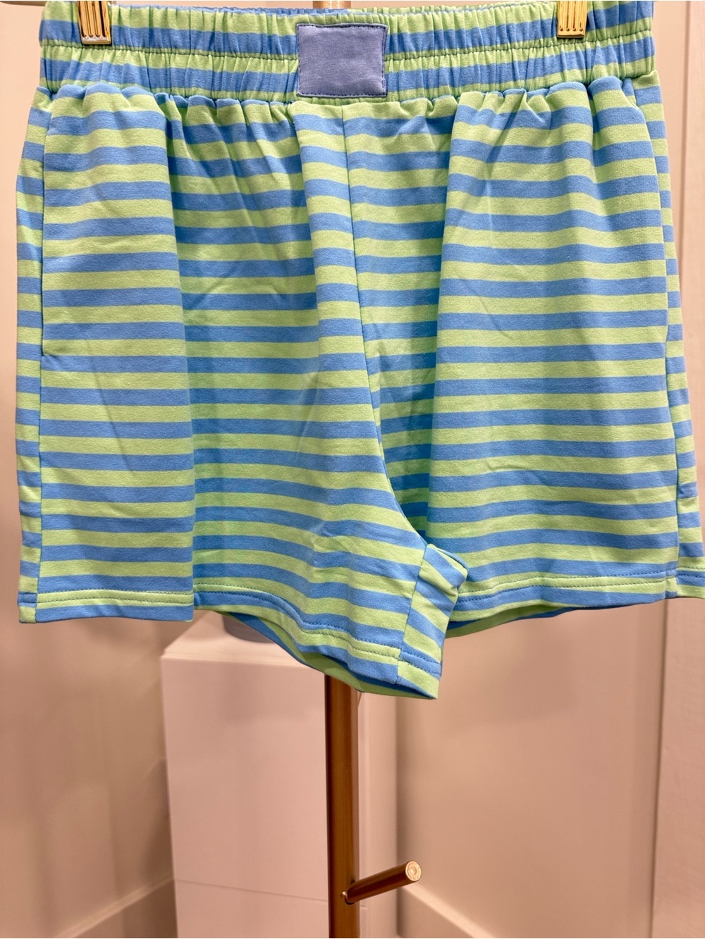 Blue and Lime Striped Short Sleeve Tee - Picture 2 of 4